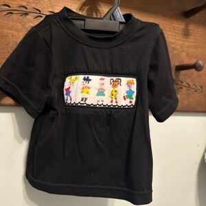Kids Black Rugrats Smock Tshirt